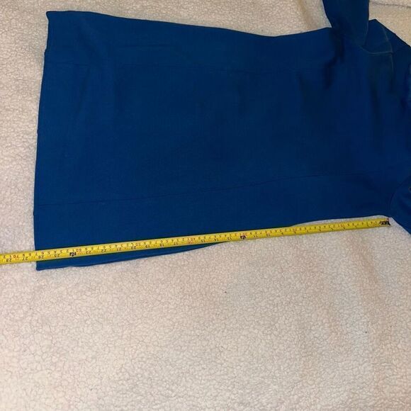 J. Crew Womens Long Sleeve Zipper Back Blue Knit Dress Size Small - Picture 11 of 13